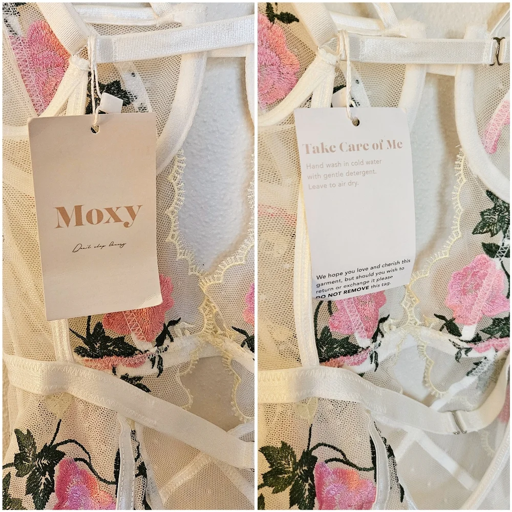 PRIMROSE: Moxy Intimates Floral Corset Bodysuit - Picture 4 of 5